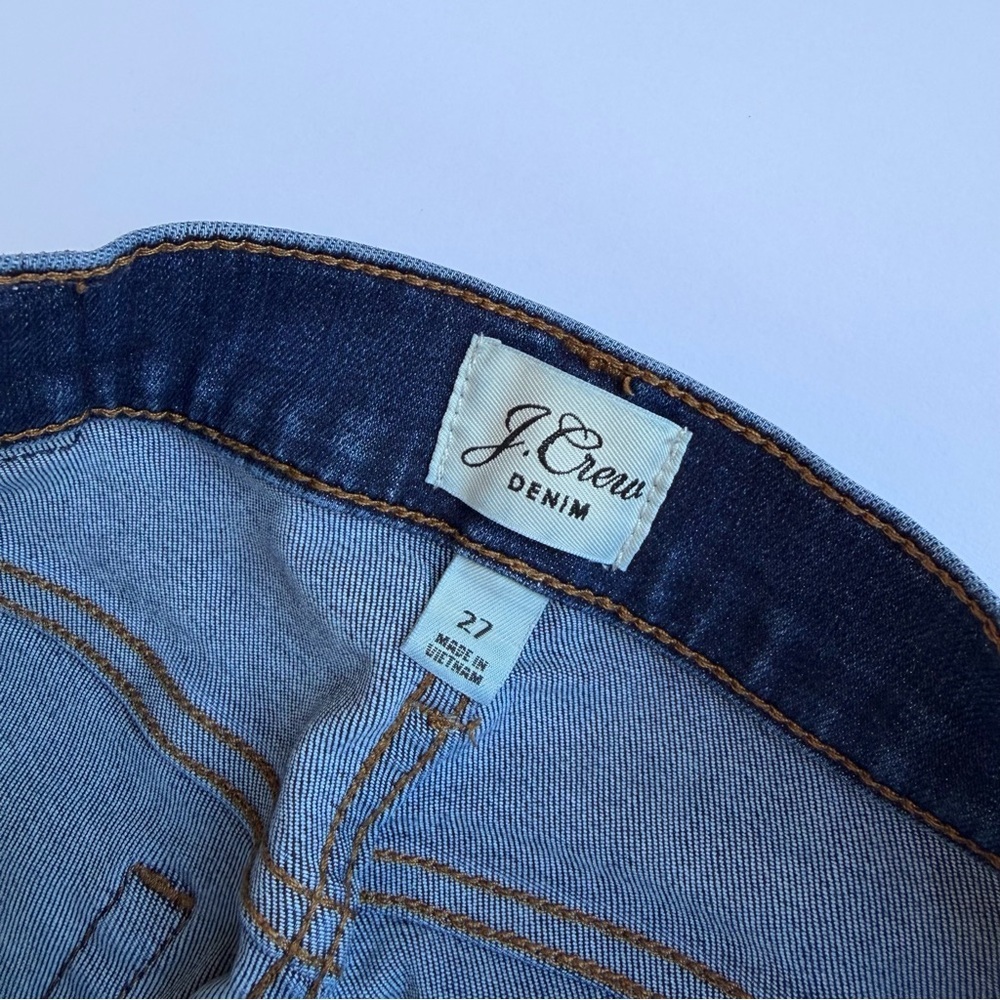 Woman’s J. Crew Denim Jeans High Rise Toothpick Size 27​ - Picture 3 of 9